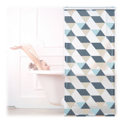 Duschrollo mit geometrischem Design