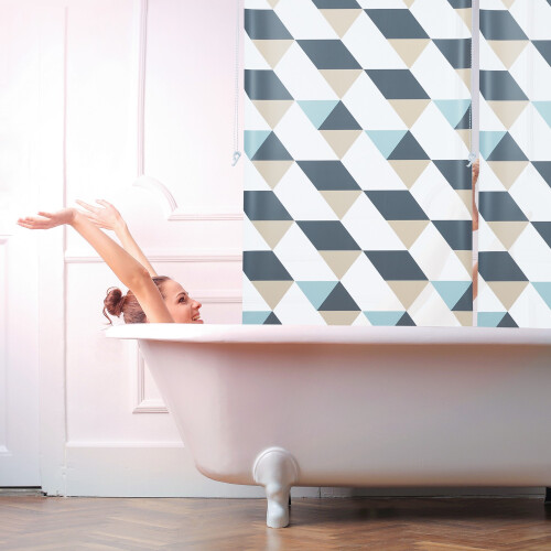 Duschrollo mit geometrischem Design 2