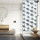 Duschrollo mit geometrischem Design 5