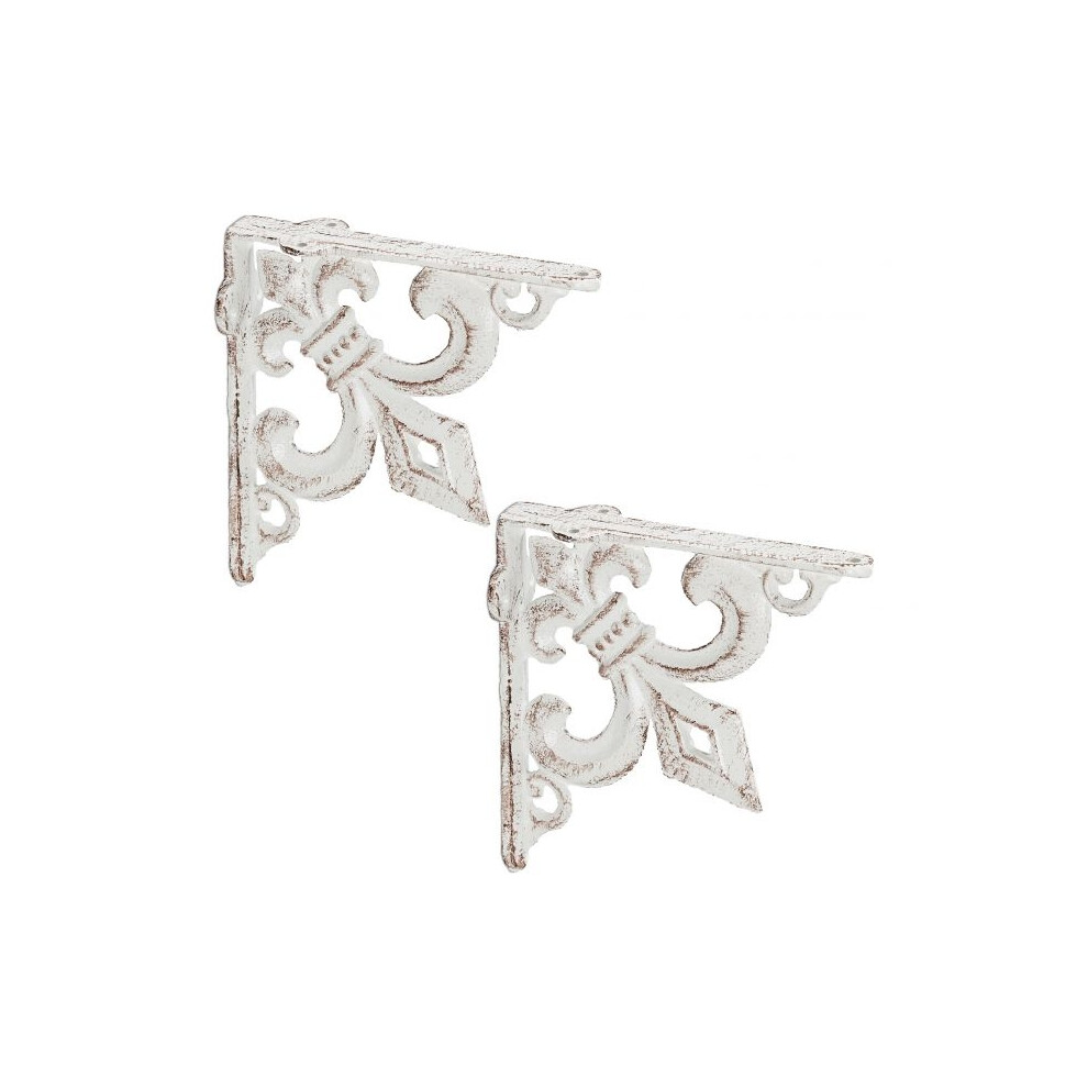 2X Shelf Bracket With French Lily Cast Iron 730056386550