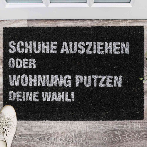 Fußmatte Kokos "Wohnungsputz" 1
