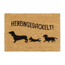 Fußmatte aus Kokos "Hereingedackelt"
