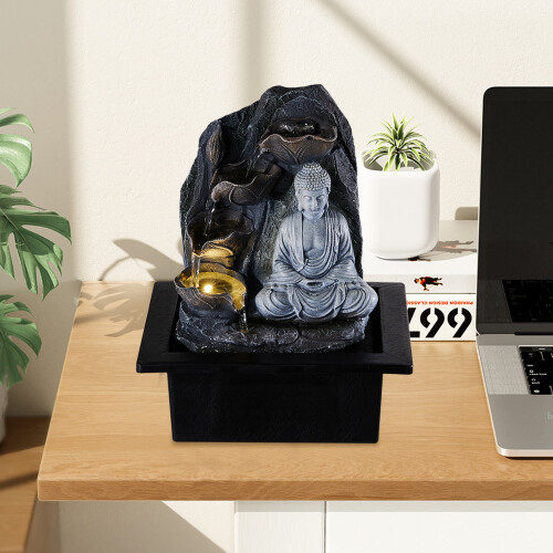 Living And Home Indoor Tabletop Fountain Buddha Decor