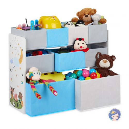 Kinderregal mit Motiv und 9 Schubladen