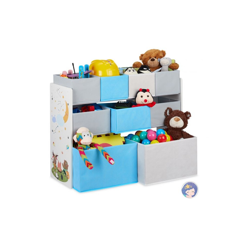 B2x Children's Shelf With Motif And 9 Drawers