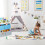 Kinderregal mit 4 Stoffschubladen 3