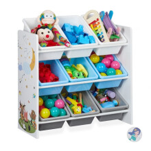 Kinderregal mit 9 Schubladen und Motiv