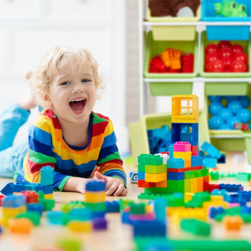 Kinderregal mit 9 Schubladen und Motiv 2