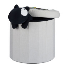 Stool with storage space size L round