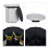 Stool with storage space size L round 6