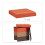 Tabouret rembourré à rayures colorées 6