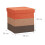 Tabouret rembourré à rayures colorées 4