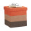 Tabouret rembourré à rayures colorées 1