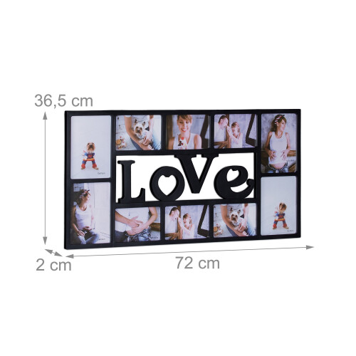 Collageramme LOVE til 10 billeder 2