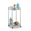 Serving trolley round silver 1
