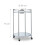 Serving trolley round silver 4