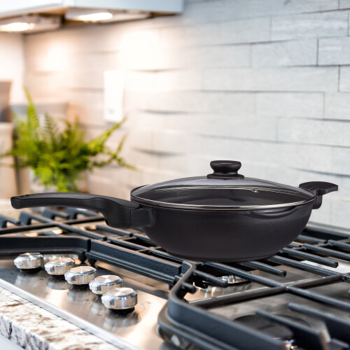 Wok con coperchio induzione 1