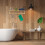 Porte-serviettes mural en bambou 2