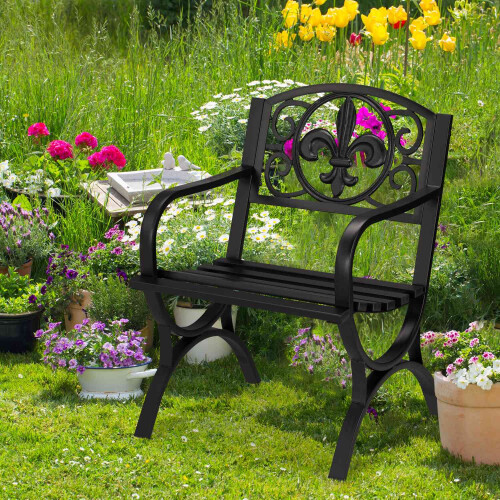 Metall-Gartenstuhl im antiken Stil 1