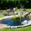 Gartenbank mit Rosen 5