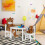 Children's seating group white with 2 chairs 2