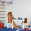 Children's seating group white with 2 chairs 5