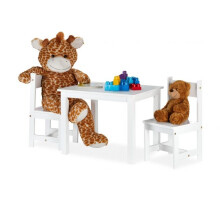 Children's seating group white with 2 chairs
