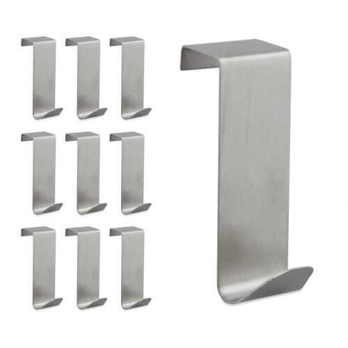 10er-Pack Türhaken aus Edelstahl