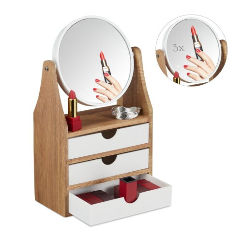 Make-up-Aufbewahrung mit Spiegel