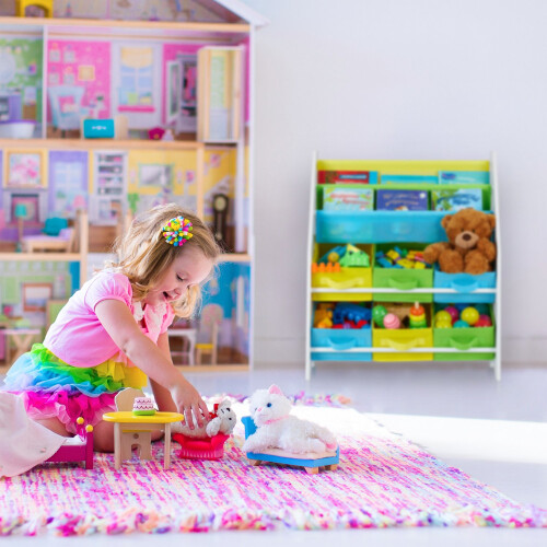 Kinderregal mit 6 Schubladen & 2 Hängefächern 2