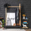 Floor standing shelf in bamboo and metal 2