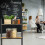 Floor standing shelf in bamboo and metal 3