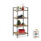 Floor standing shelf in bamboo and metal 1