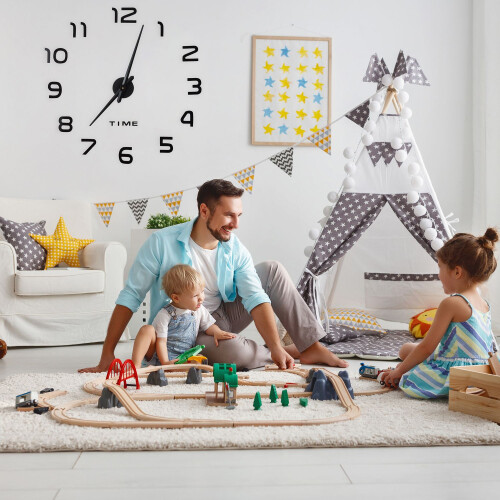 Wanduhr DIY mit 3D-Zahlen 1