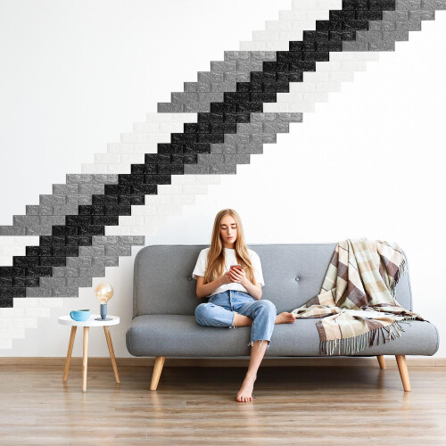 Wandtattoo-Set Ziegel, selbstklebend 2