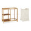 Bathroom shelf with bamboo laundry basket 6
