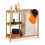 Bathroom shelf with bamboo laundry basket 1