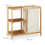 Bathroom shelf with bamboo laundry basket 4