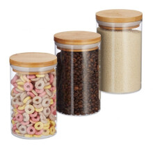 3 potes de armazenamento 800 ml