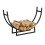Wood stand in black metal 1
