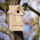 Vogelhaus aus Holz mit Spitzdach 5