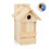 Vogelhaus aus Holz mit Spitzdach 1