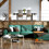 Serving trolley in black bamboo with 2 shelves 2