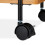 Serving trolley in black bamboo with 2 shelves 7
