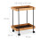 Serving trolley in black bamboo with 2 shelves 4