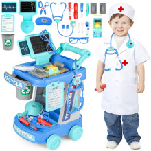 Doctor Kit for Kids Educational Pretend Medical Station Set Portable Pretend Role Play Set with Deluxe Accessories Ages 3-12, for Birthdays Christmas