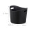 Firewood basket in black artificial leather 4