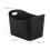 Firewood basket in black artificial leather 4