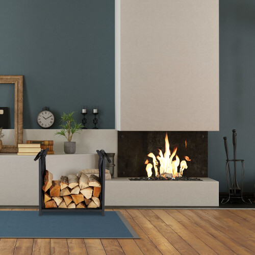 Holzregal aus Stahl 1