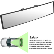 Car Interior Mirror Panoramic Replacement Wide Angle Rearview Mirror